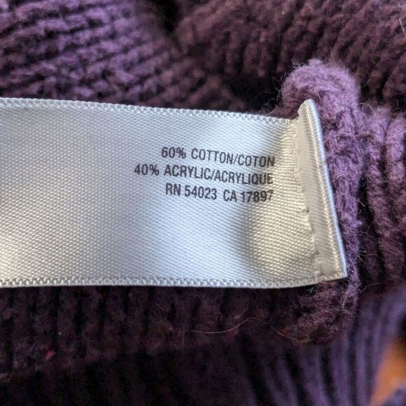 Old Navy Women’s Dark Purple Button Down Heavy Knit Cardigan Med. - Picture 5 of 11